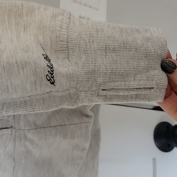 Eddie Bauer • Faux Fur Lined Marled Hoodie with Thumb holes and Pockets, Size L - Picture 3 of 7